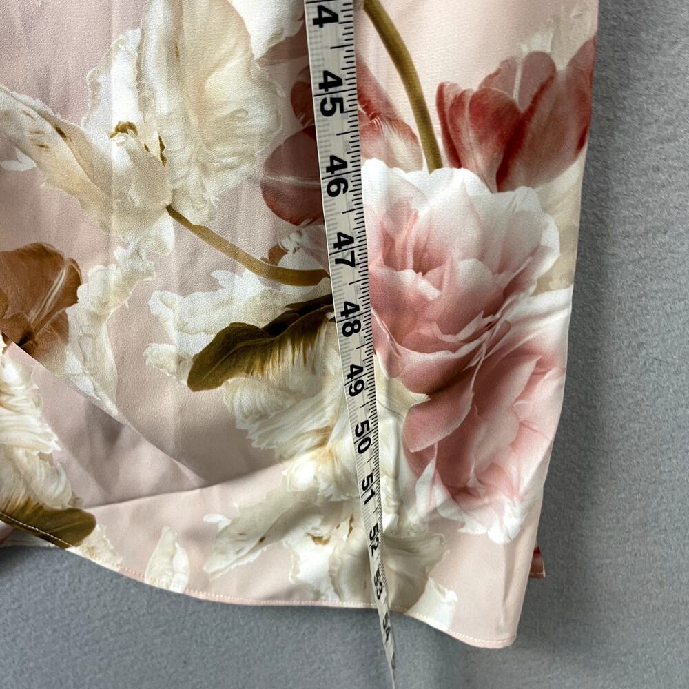 City Chic Maxi Dress Womens Medium 18 Pink Rose Faux Wrap Cocktail Drape NEW - Picture 7 of 16